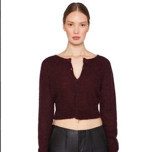 Danielle Guizio Buttoned Mohair Ribbed Cardigan in Size M/L NWT